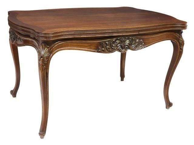 Appraisal: French Louis XV style walnut table early th c having