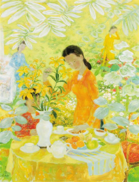 Appraisal: LE PHO French Vietnamese - Le Gouter oil on canvas