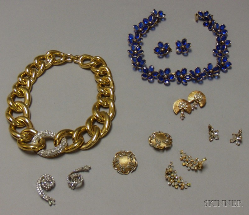 Appraisal: Small Group of Assorted Vintage Costume Jewelry mostly signed including