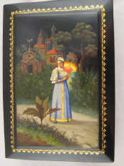 Appraisal: A large Russian lacquer box signed Fedoskino x x cm