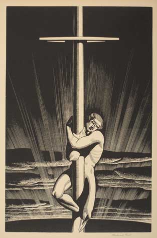 Appraisal: ROCKWELL KENT Sea and Sky Wood engraving x mm x