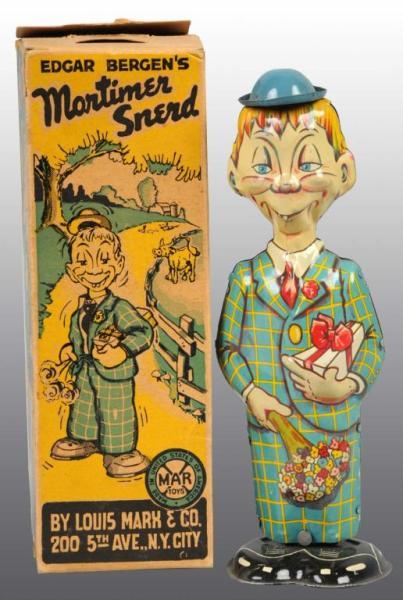 Appraisal: Marx Mortimer Snerd Walker Toy in Orig Box Description Tin