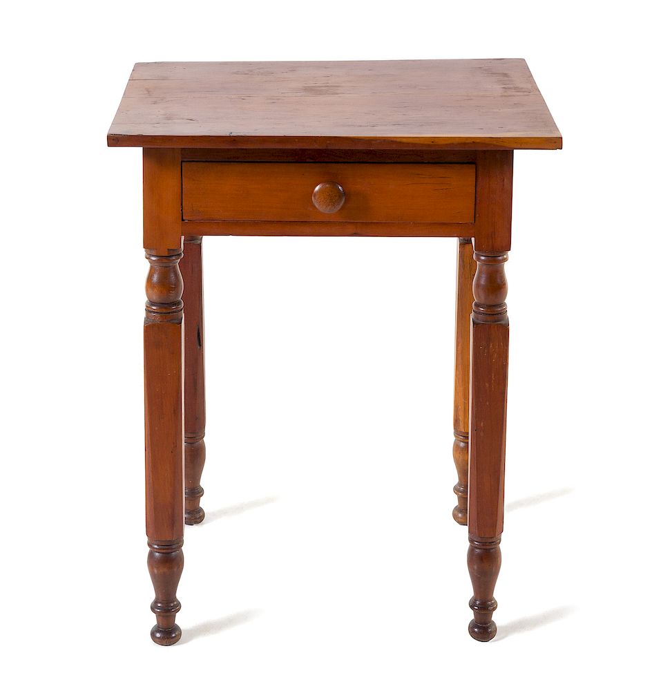 Appraisal: An American Maple Side Table TH CENTURY t An American