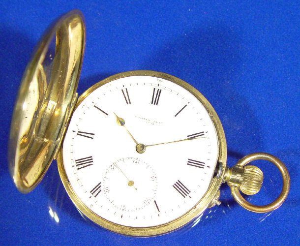 Appraisal: K gold gentleman's pocket with enamel dial William Bent London