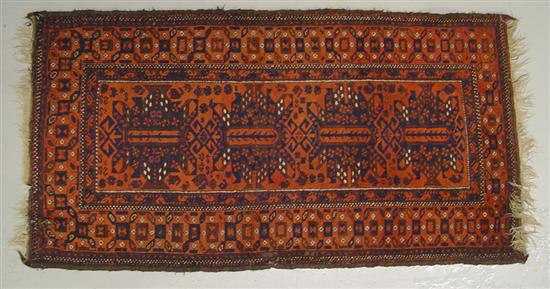 Appraisal: Belouchi Oriental Rug Moth damage on border hole at one