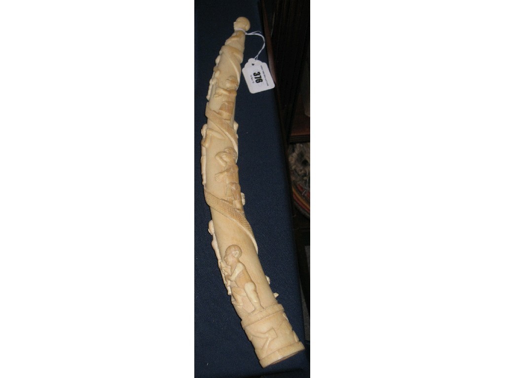 Appraisal: Carved ivory tusk