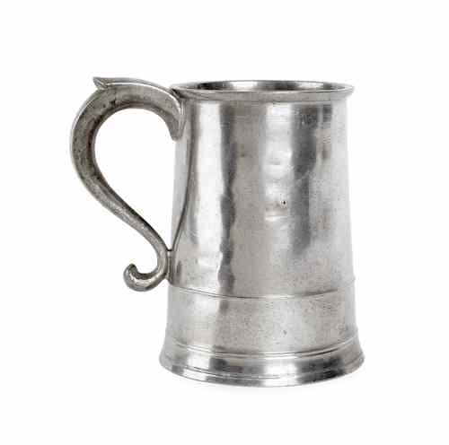 Appraisal: Hartford Connecticut pewter mug ca bearing the touch of Samuel