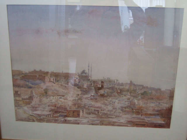 Appraisal: Michael Reynolds contemporary Cairo The Dead City watercolour signed cm