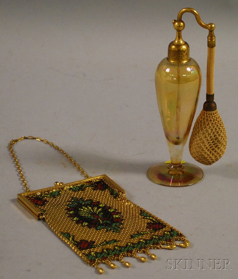 Appraisal: Two Lady's Art Deco Accessories a De Vilbiss art glass