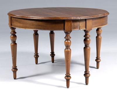 Appraisal: Country pine circular dining table in two parts comprising two