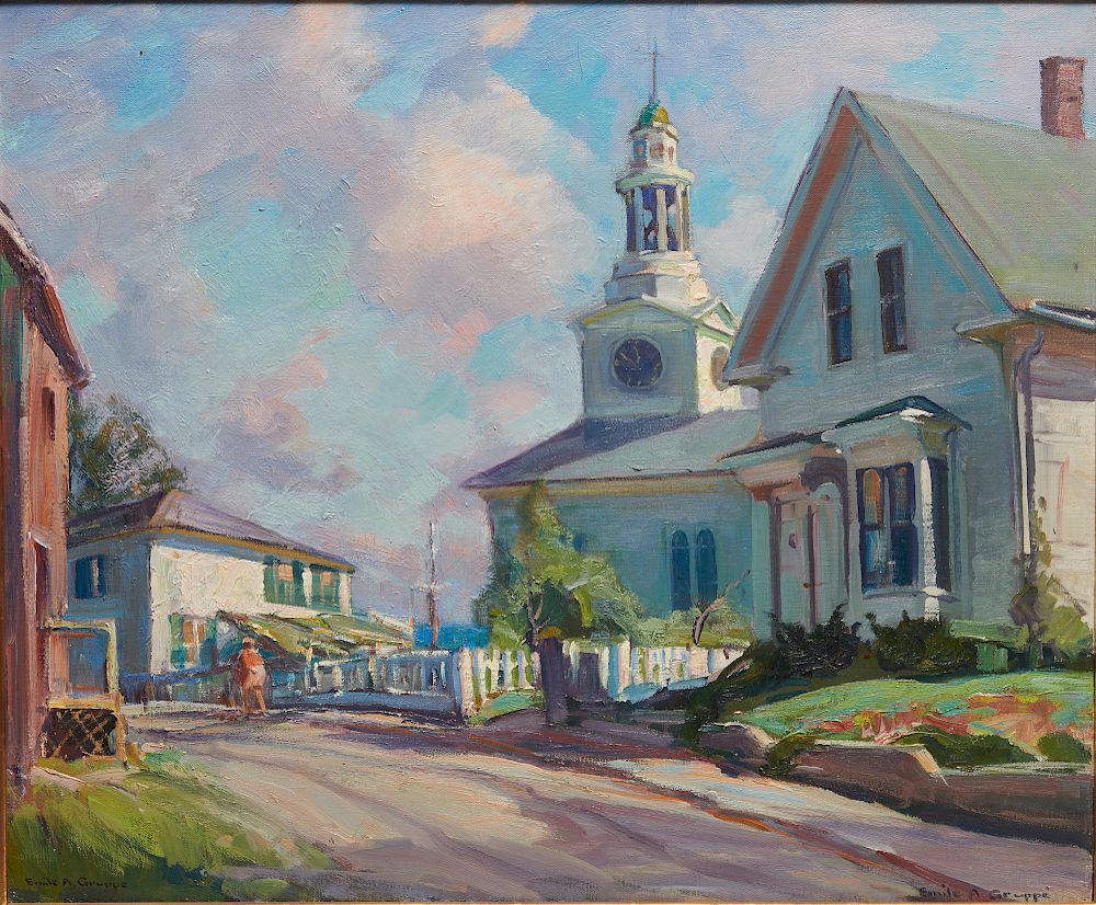 Appraisal: EMILE ALBERT GRUPPE American - Rockport Street oil on canvas