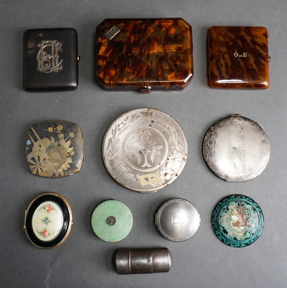 Appraisal: GROUP OF ASSORTED COMPACTS AND CASESGroup of Assorted Compacts and