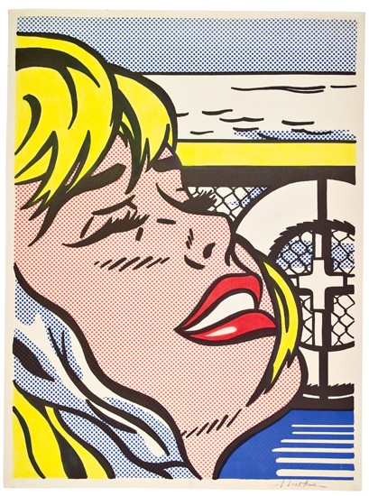 Appraisal: ROY LICHTENSTEIN Shipboard Girl Offset color lithograph on white wove