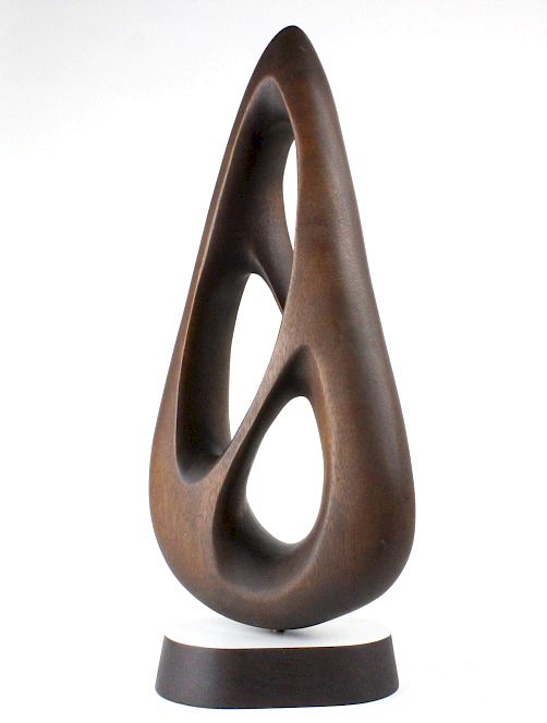 Appraisal: Gert Olsen Modernist Wood Abstract Art Sculpture Vintage mid century