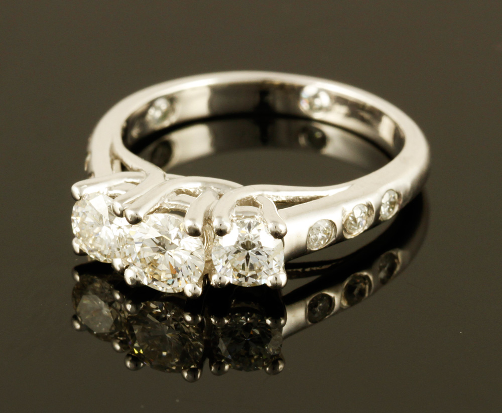 Appraisal: - K White Gold and Diamond Ring K white gold