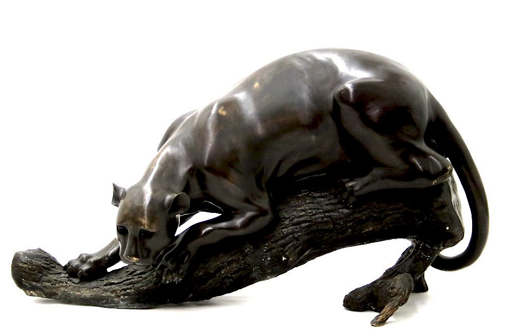 Appraisal: Large Mountain Lion Bronze - Nearly Life Size For your