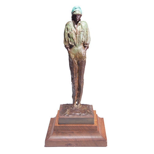 Appraisal: Robert Krant American - Jumpsuit cast bronze on stepped wood