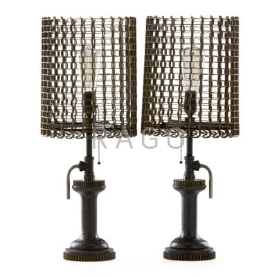 Appraisal: JASON WEIN b CLEVELAND ART Pair of table lamps Cleveland