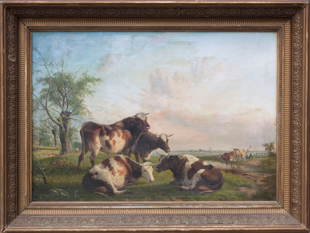 Appraisal: William Sidney Cooper English - Cows near stream Agn Lower