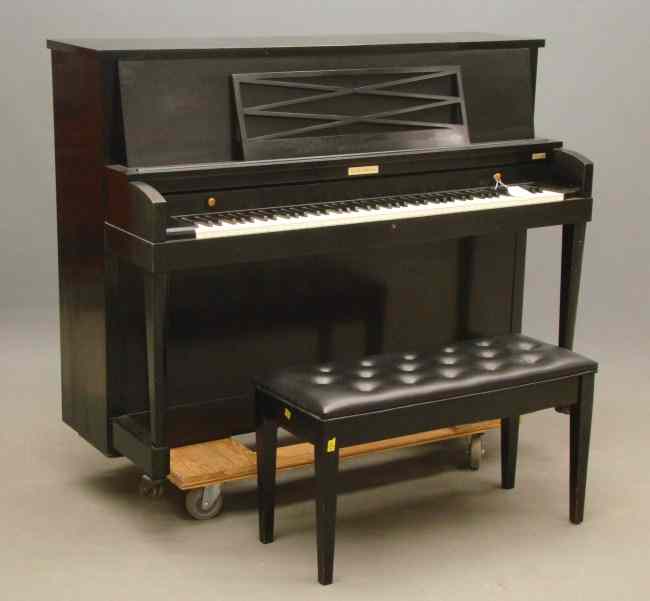 Appraisal: Baldwin Hamilton upright piano with stool '' W '' D