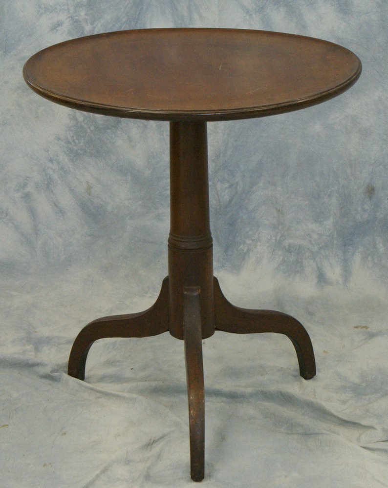 Appraisal: Mahogany dish top spider leg candlestand th c d x