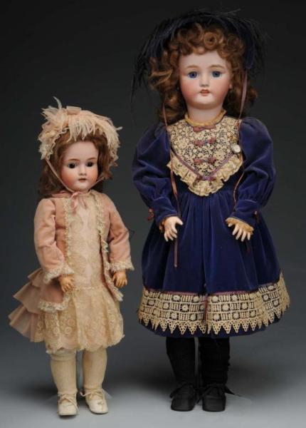 Appraisal: Lot of German Bisque Dolls Description Ca Bisque socket head