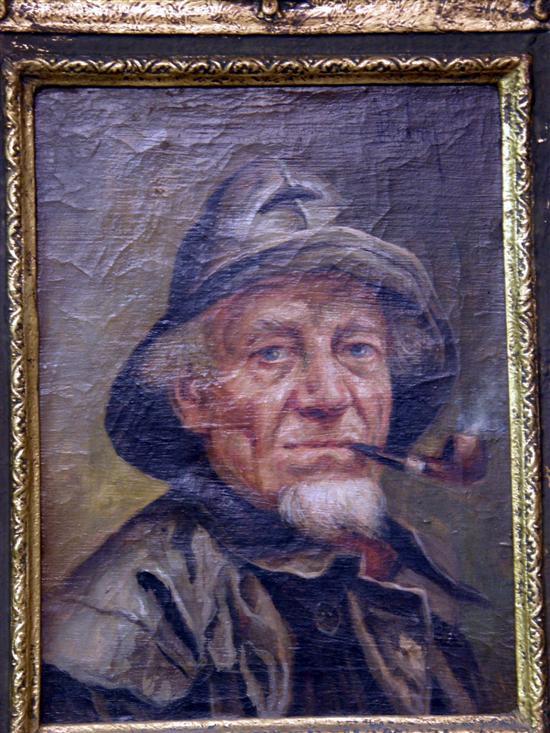 Appraisal: Stubney bust-length portrait of a sailor signed oil on canvas