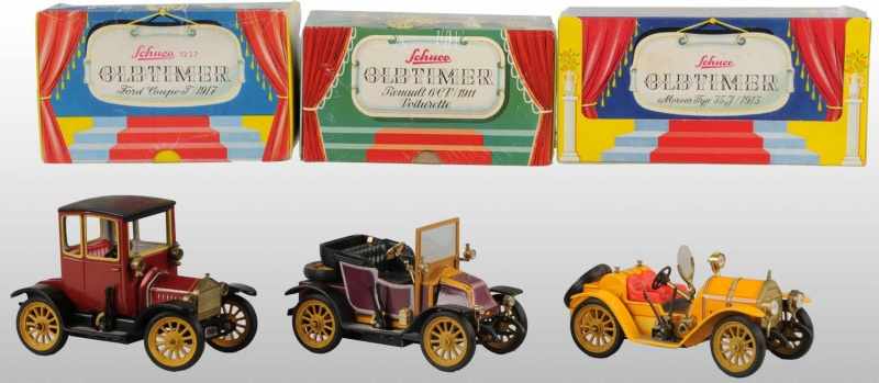 Appraisal: Lot of Tin Schuco Old-Timer Car Wind-Up Toys Description German