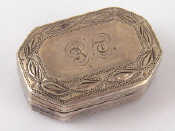 Appraisal: A Georgian silver vinaigrette complete with sponge rectangular with cut