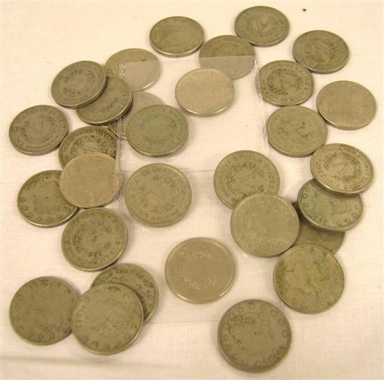 Appraisal: COINS Lot of 'No Cents'' V-nickels Good to AU