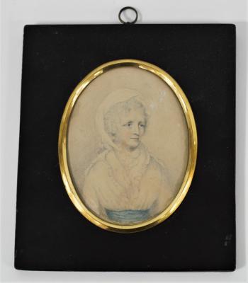 Appraisal: Attributed to John Downman Portrait of a Lady wearing a