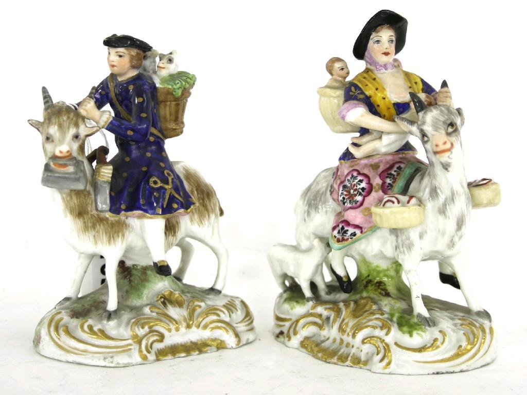 Appraisal: Pair of Staffordshire figures modelled as a man riding a