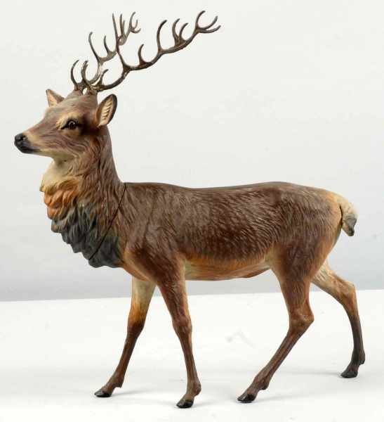 Appraisal: Papier Mache Deer Candy Container Description With metal antlers and