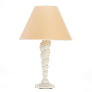 Appraisal: Jean-Charles Moreux style plaster shell lamp Mid th c French