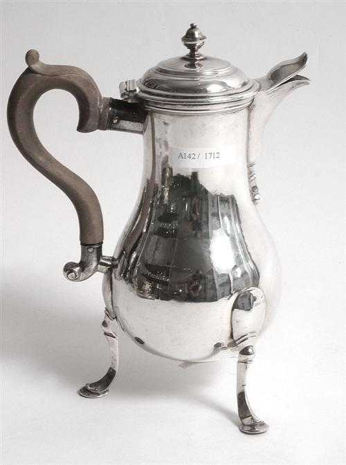 Appraisal: COFFEE POT Bern mid th century Silver Maker's mark Gabriel