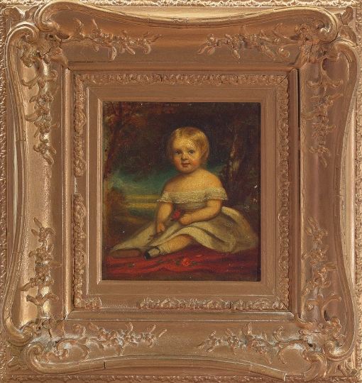 Appraisal: British School th Century Portrait of a Child Wearing a