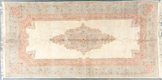 Appraisal: Kerman Medallion Gallery rug Iran circa x Estimate - Good