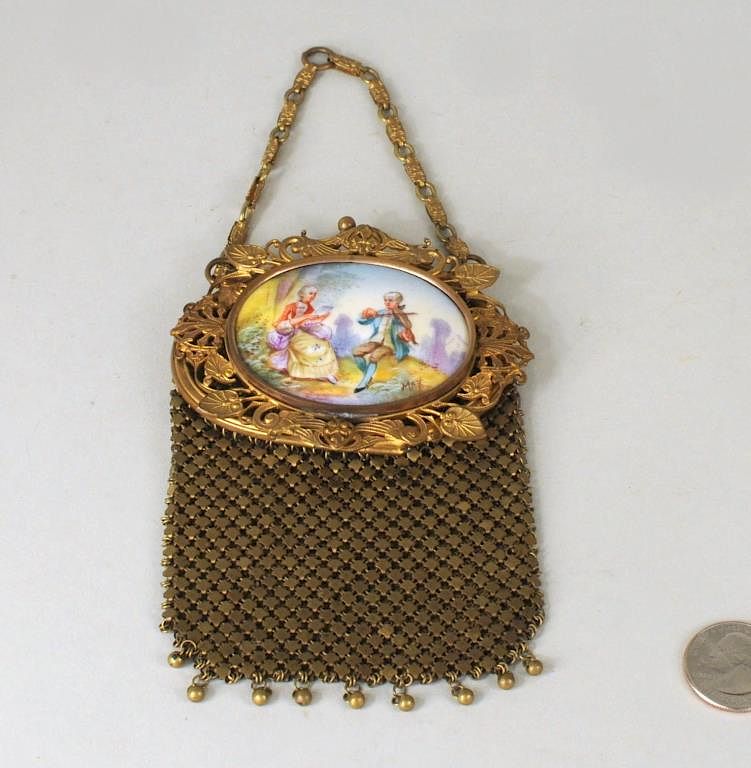 Appraisal: Vintage Mesh Ladies Bag Vintage mesh ladies bag with transfer