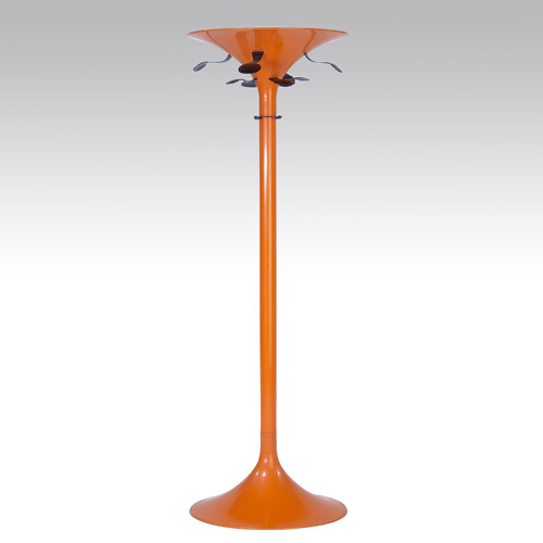 Appraisal: STUDIO BBPR KARTELL Orange enameled steel and plastic flaring coatrack