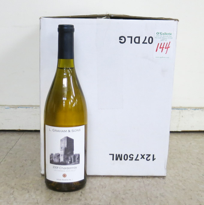 Appraisal: TWO CASES OF VINTAGE CALIFORNIA CHARDONNAY L Graham Sons Los