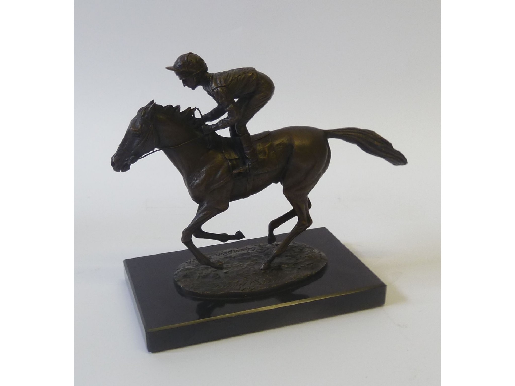 Appraisal: DAVID CORNELL LESTER PIGGOTT LIMITED EDITION COMMEMORATIVE BRONZE GROUP 'Champion