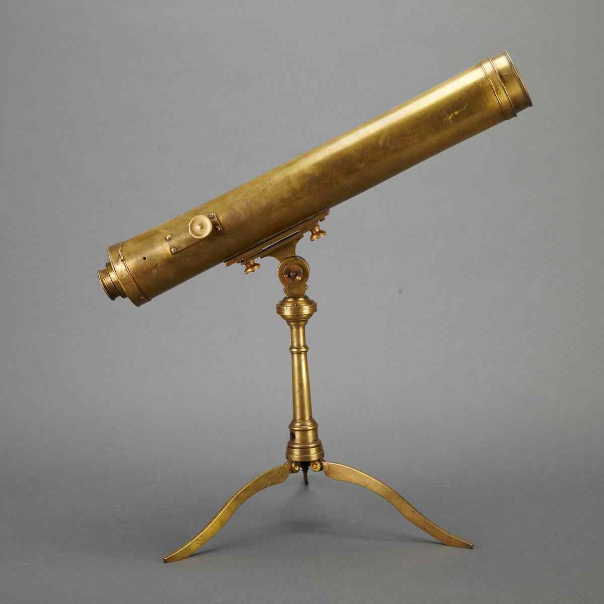 Appraisal: Georgian Brass Two Draw Library Telescope th century with fine