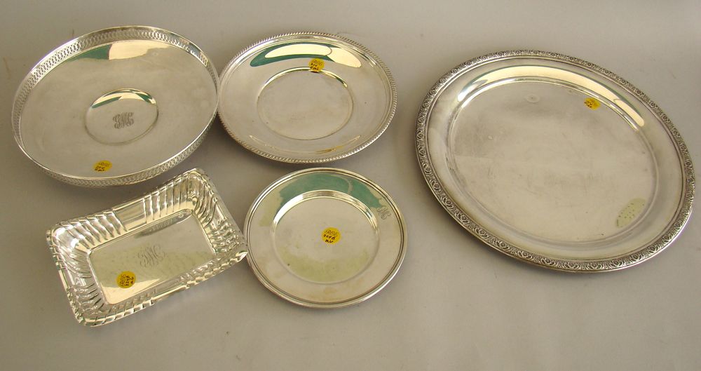 Appraisal: SIX PIECES OF STERLING SILVER HOLLOWWARE By various makers including