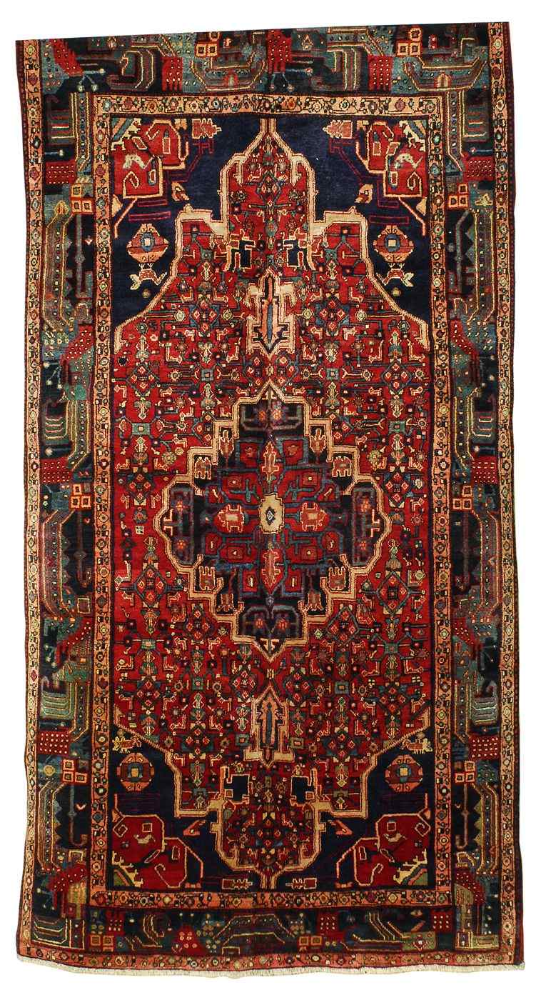 Appraisal: ORIENTAL RUG PERSIAN TRIBAL ' x ' '' Central medallion