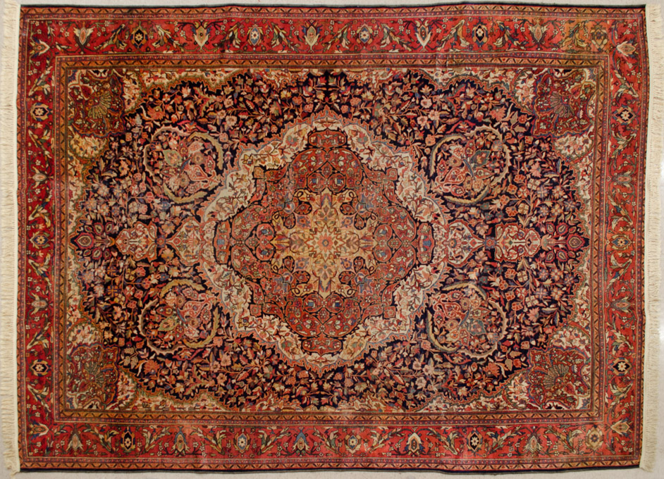 Appraisal: ANTIQUE PERSIAN MAHAL SAROUK CARPET Arak region Markazi Province northwestern