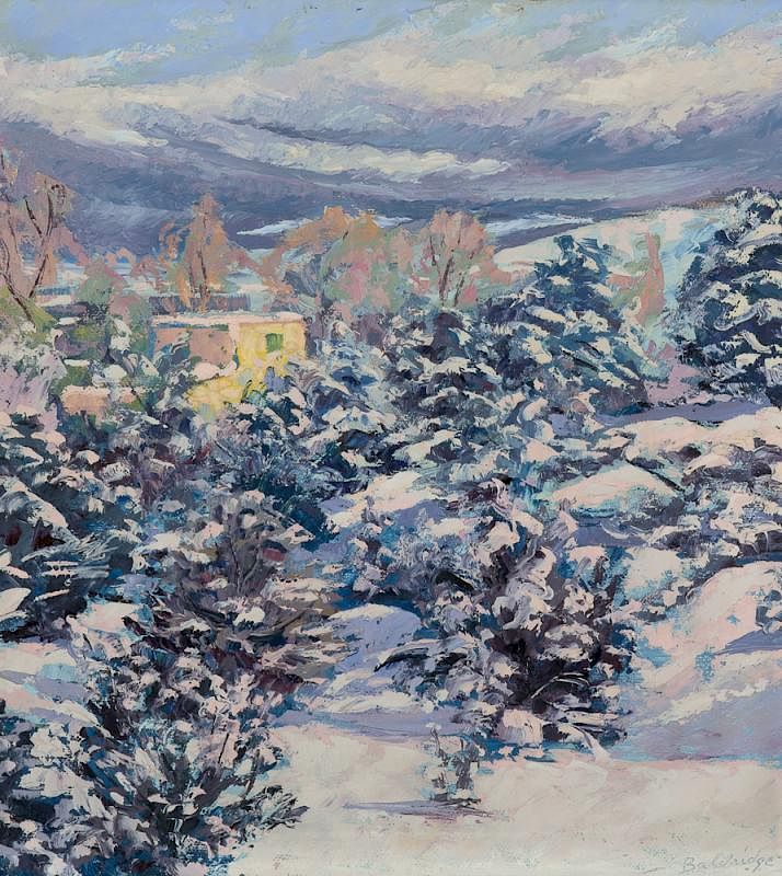 Appraisal: Adobe in Snow by Cyrus Baldridge Cyrus Baldridge - Adobe