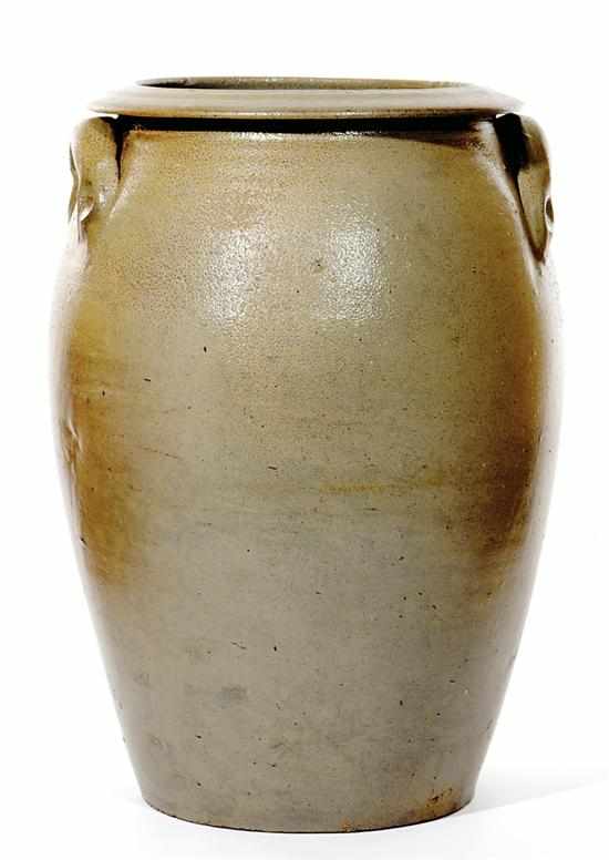 Appraisal: Southern stoneware storage jar Piedmont North Carolina circa s salt