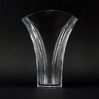 Appraisal: Baccarat Crystal Gingko Vase in Original Box Baccarat Crystal Gingko