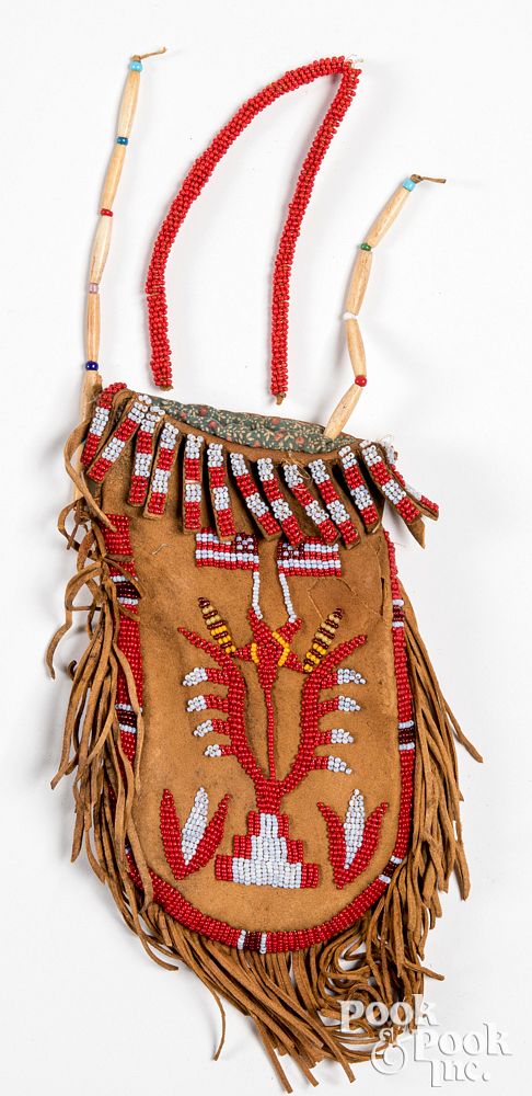 Appraisal: Native American Indian beaded bag Native American Indian beaded bag