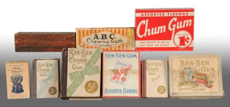 Appraisal: Lot of Assorted Gum Boxes Description Includes A B C